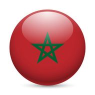 Round glossy icon of Morocco