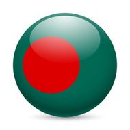 Round glossy icon of Bangladesh