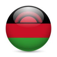 Round glossy icon of Malawi