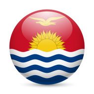 Round glossy icon of Kiribati
