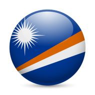 Round glossy icon of Marshall Islands