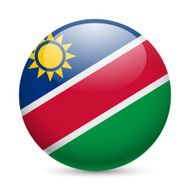 Round glossy icon of Namibia