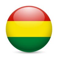 Round glossy icon of Bolivia