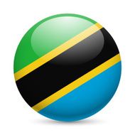 Round glossy icon of Tanzania