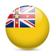 Round glossy icon of Niue