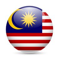 Round glossy icon of Malaysia
