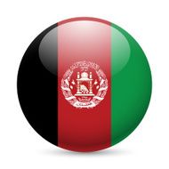 Round glossy icon of Afghanistan