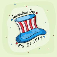 American Independence Day celebration with creative hat