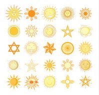 Sun icon collection set vector illustration N3