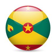 Round glossy icon of Grenada