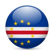 Round glossy icon of Cape Verde