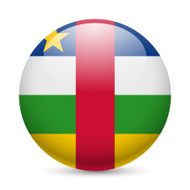 Round glossy icon of Central African Republic