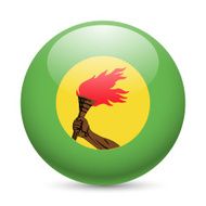Round glossy icon of Zaire