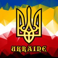 Ukranian trident patriotic illustration