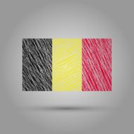 Flag of Belgium Light grunge effect