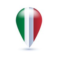 Map location pin with national flag N5