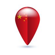 Map location pin with national flag N8