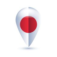 Map location pin with national flag N9