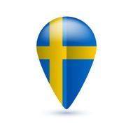 Map location pin with national flag N14