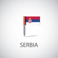 serbia flag pin