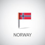 Norway flag pin