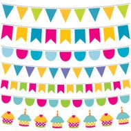 Birthday party bunting set