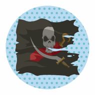 pirate flags theme elements vector eps N3