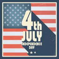 United States of America Independence day vintage card design Long