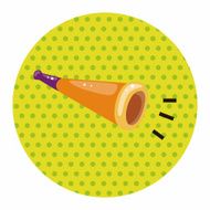 birthday horn theme elements N11