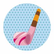birthday horn theme elements N12