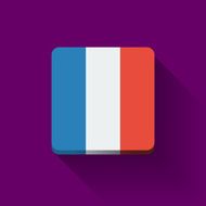 Button with flag of France