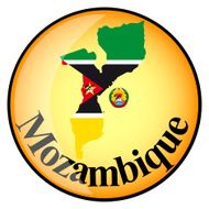 orange button with the image maps of Mozambique