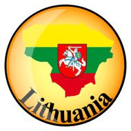 orange button with the image maps of Lithuania