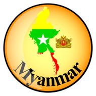 orange button with the image maps of Myanmar