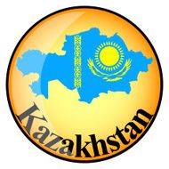 orange button with the image maps of Kazakhstan