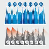 Elements for infographic Interactive chart with figures N3