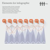 Elements for infographic Interactive chart with figures N4