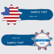 USA banner design set vector illustration N2