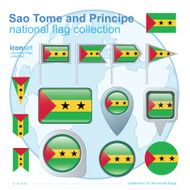 Flag of Sao tome and Principe icon collection