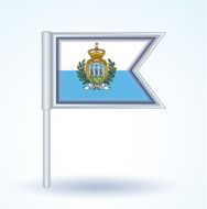 Flag of San Marino icon collection vector illustration N2