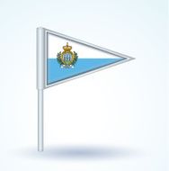 Flag of San Marino icon collection vector illustration N6