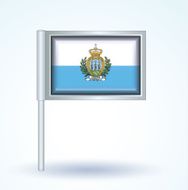 Flag of San Marino icon collection vector illustration N7