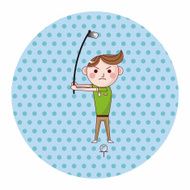 person character golfers theme elements N6
