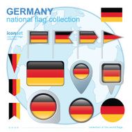 Flag of Germany icon collection vector illustration