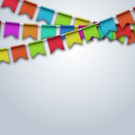 Vector modern party flags background N2