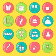 Party and Celebration icon set