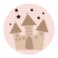architecture castle flat icon elements eps10 N3