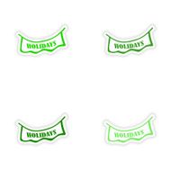 assembly realistic sticker design on paper garlands N4
