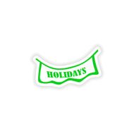 icon sticker realistic design on paper garland N4