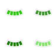 assembly realistic sticker design on paper garlands N5